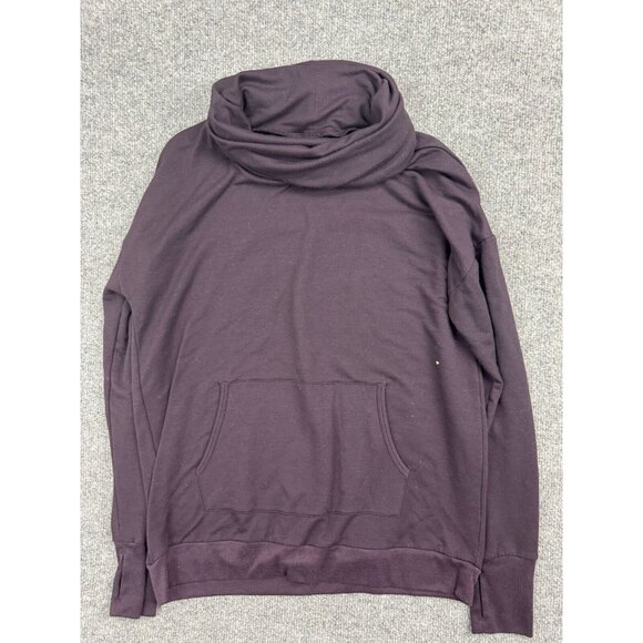 Onzie Flow Sweatshirt Women's One Size Black Cowl Neck Open Back Pocket - Picture 1 of 8